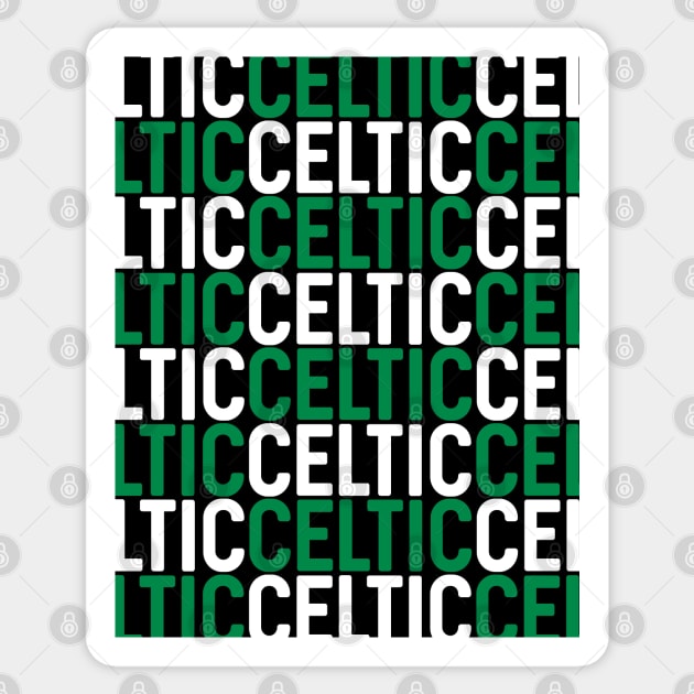 Glasgow Celtic Football Club Green and White Multi Design Sticker by MacPean